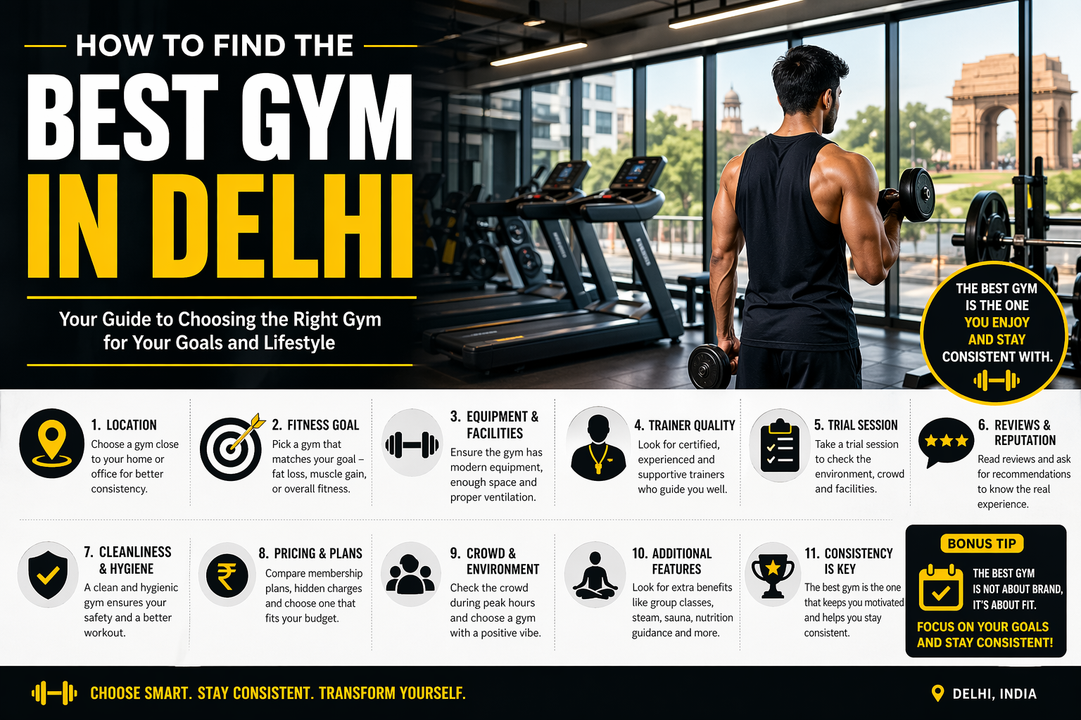 Read more about the article How to Find the Best Gym in Delhi (Complete Guide)